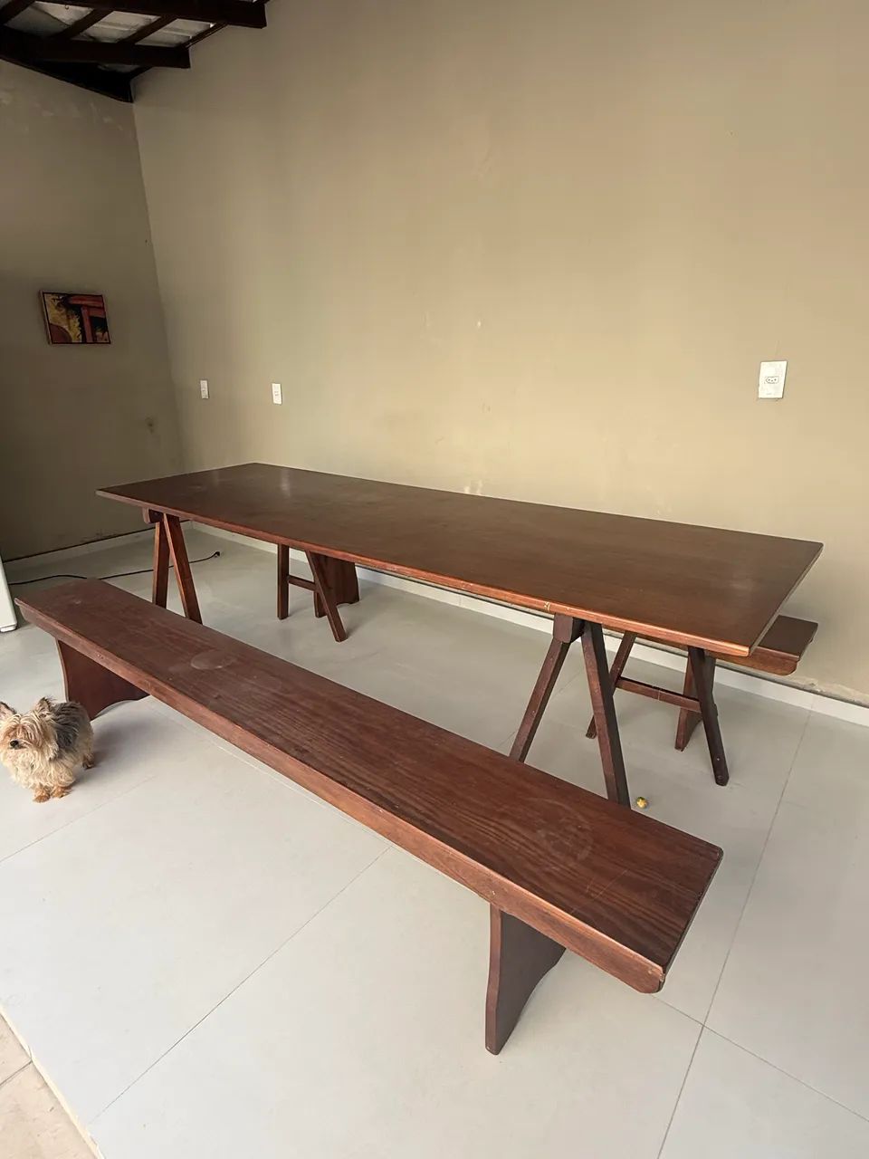 Mesa de madeira maciça à venda - Usada - Foto 4