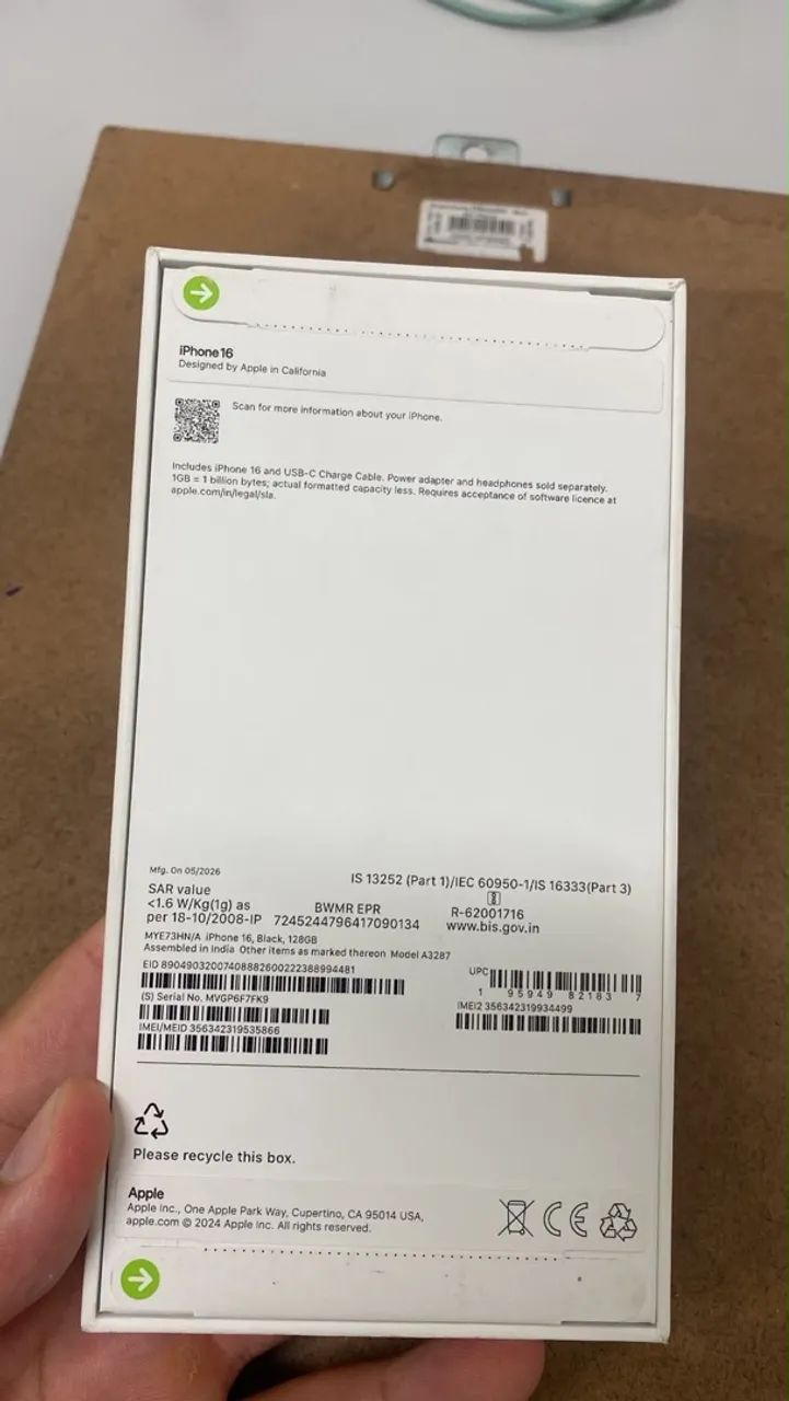 IPHONE 16 128gb Black LACRADO 