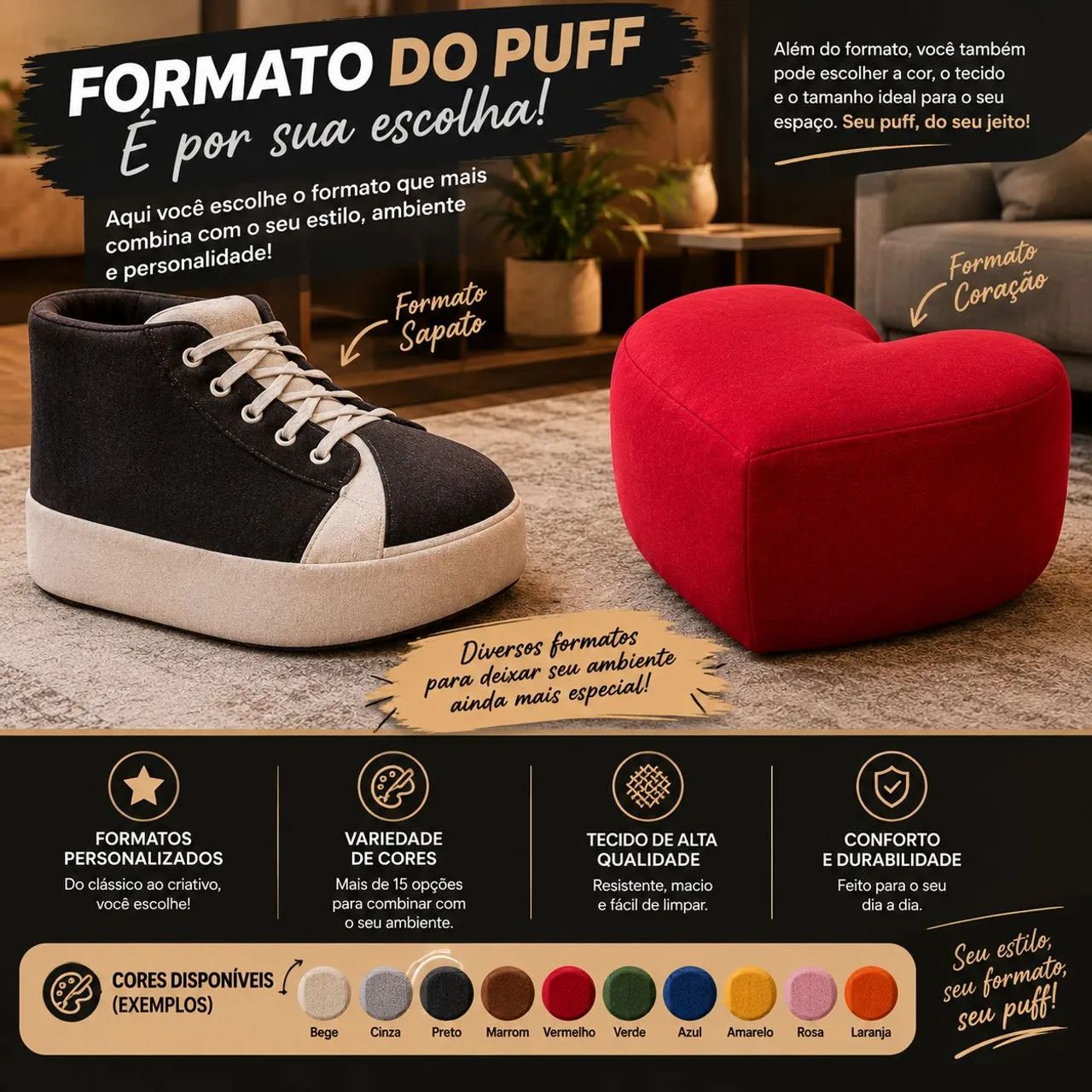 Puffs e puffs bau - Foto 3