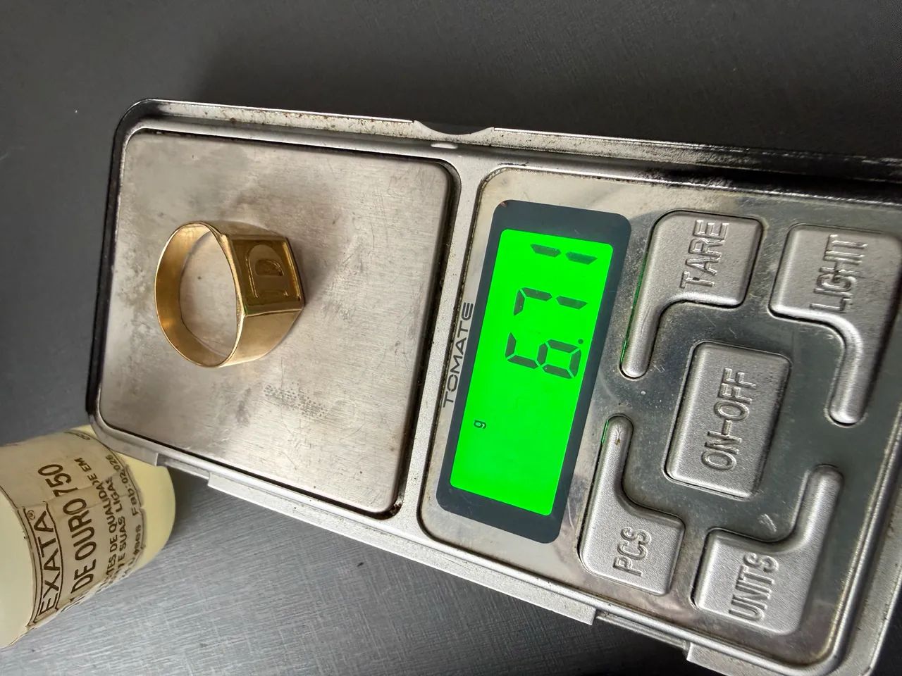 Anel de Letra Ouro 18k - Foto 4
