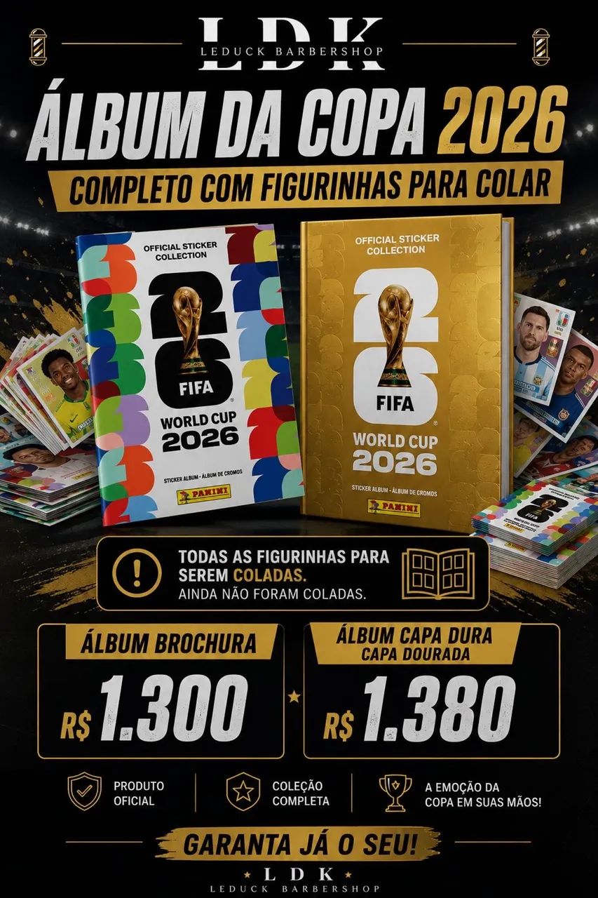 ÁLBUM DA COPA 2026 COMPLETO PARA COLAR