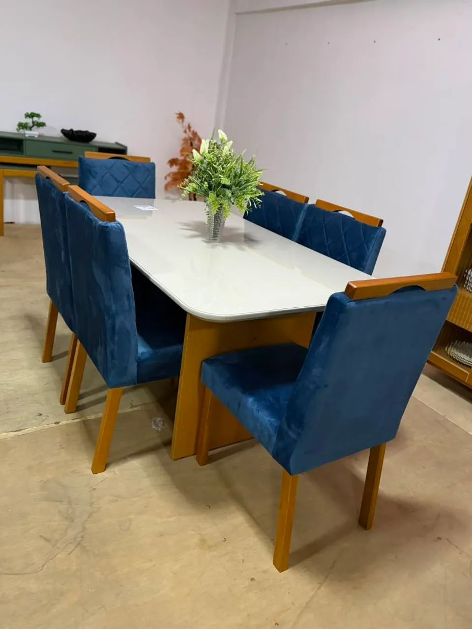 Mesa isis de jantar com 6 Cadeiras 1.60x90m 