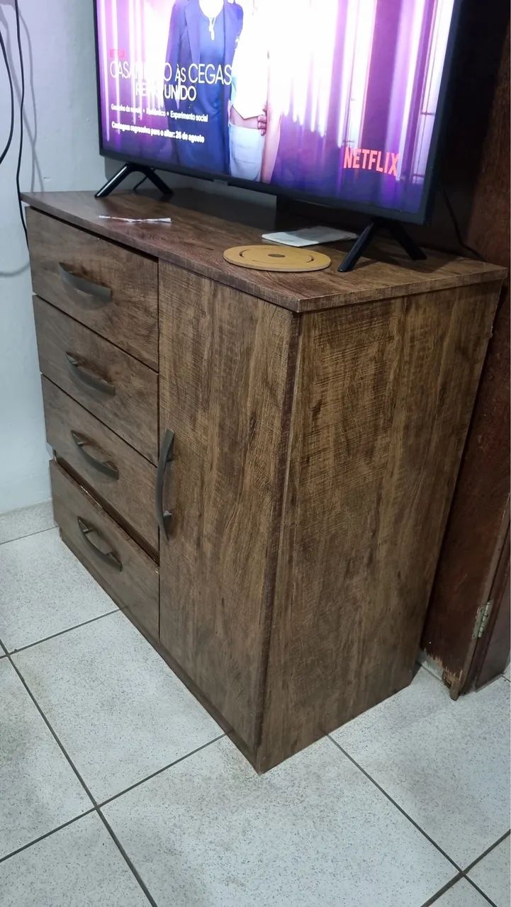 Cômoda com sapateira 4 gavetas MDF  - Foto 4