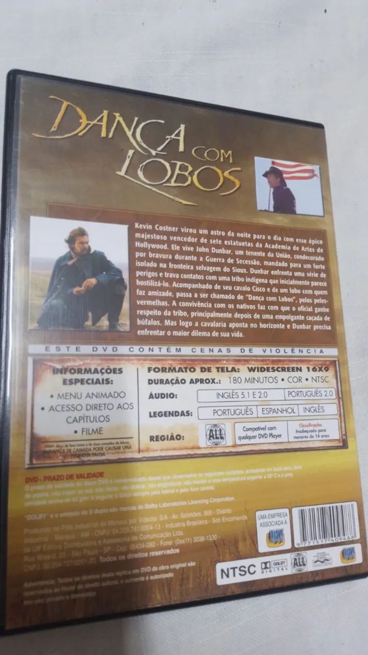 DVD Dança Com Lobos - Edição Especial ( 25423 ) - Foto 3