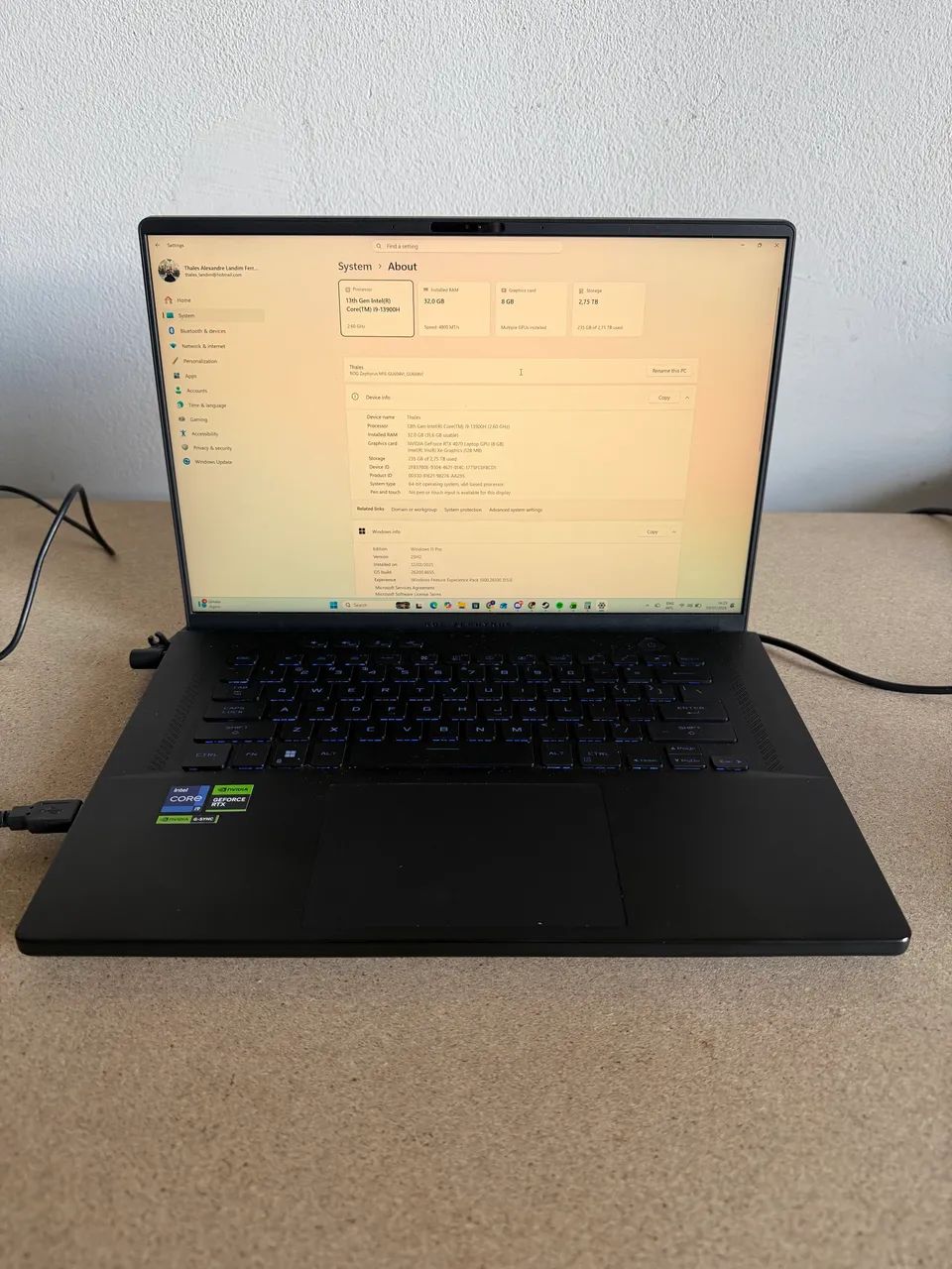 ROG Zephyrus M16 - i9 32Gb de ram 4070 - Foto 4
