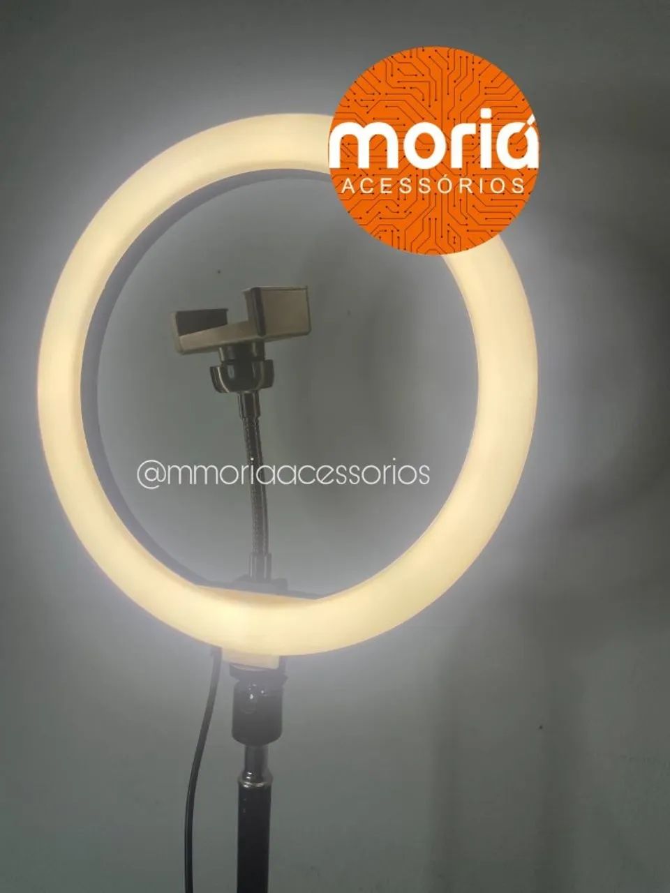 Ring Light Luz Rgb Aro 30cm 12 Polegadas + Tripé 2.10m - Foto 4