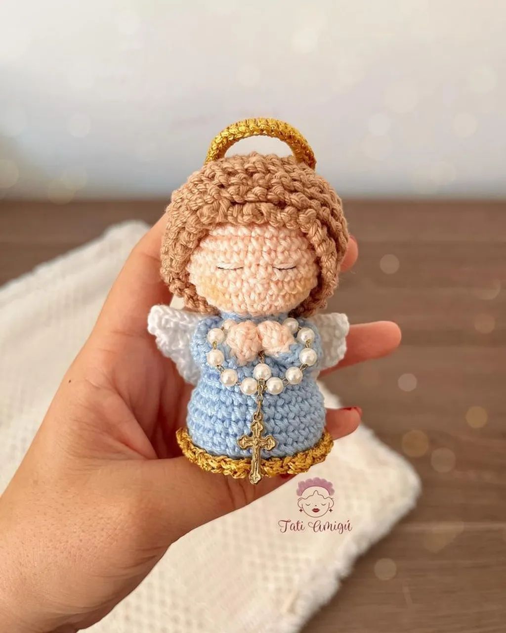 Mini anjo amigurumi  - Foto 2