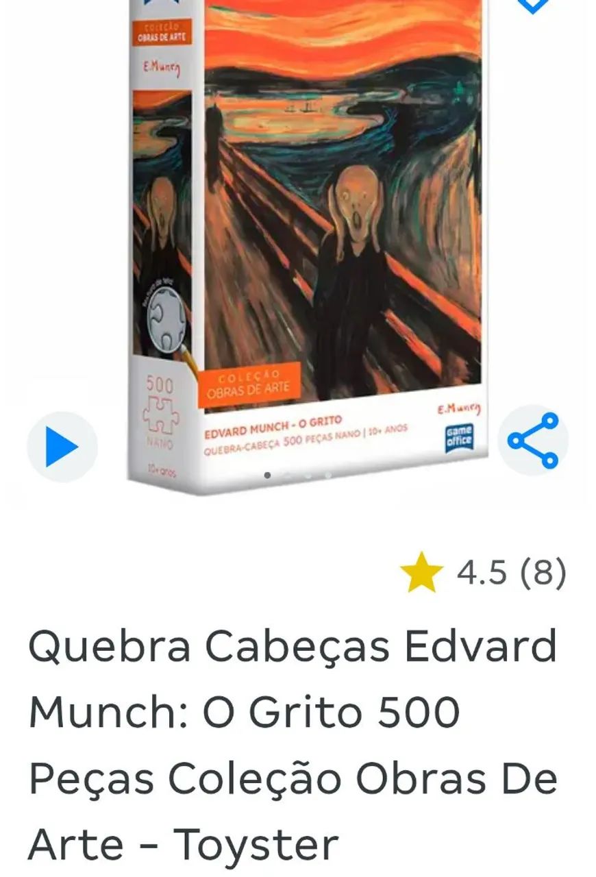 Quebra Cabeças O Grito  - Foto 2