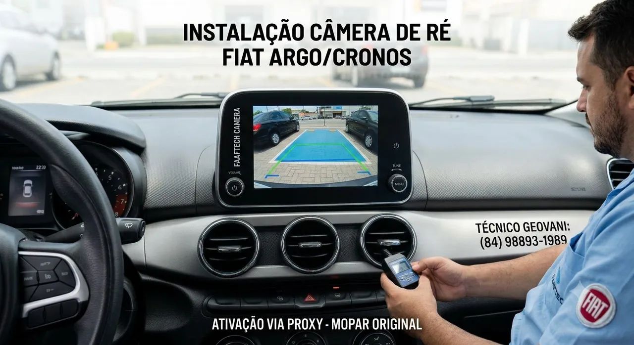 Instalação Câmera de Ré Fiat Argo/Cronos - Ativação Proxy
