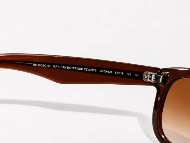 Óculos de Sol Ray-Ban BOYFRIEND REVERSE Marrom - Foto 4
