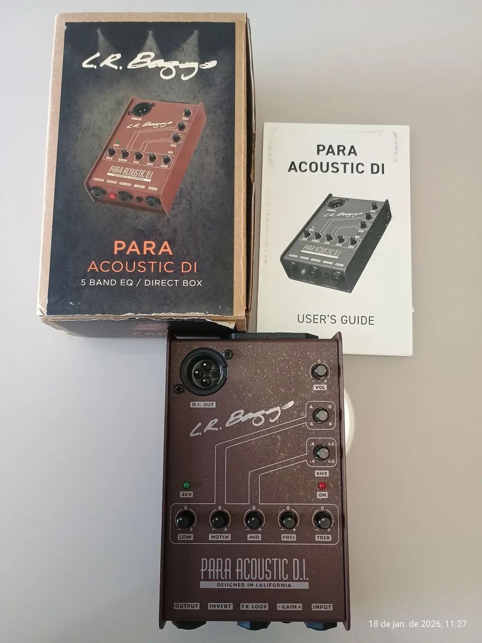 L.R. Baggs PARA ACOUSTIC D.I. 本体のみ L.R.Baggs PARA ACOUSTIC DI【L.R.Baggs50周年記念モデル】【現物画像