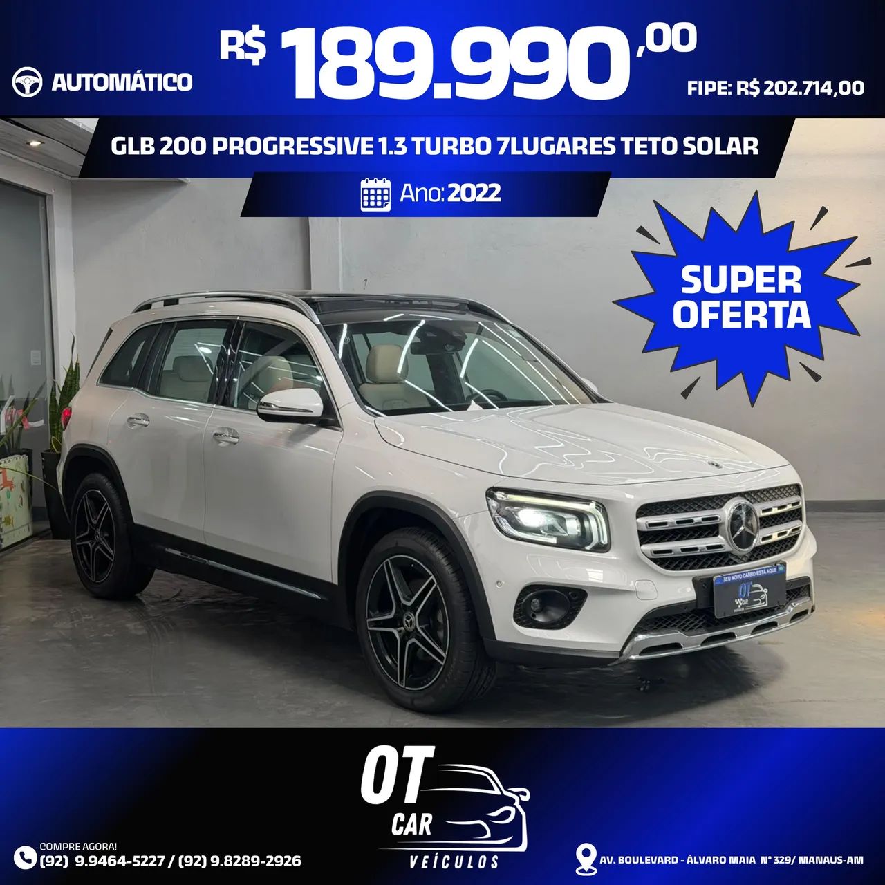 Mercedes-Benz GLB 200 Progressive 1.3 TB 16V AUT 2022