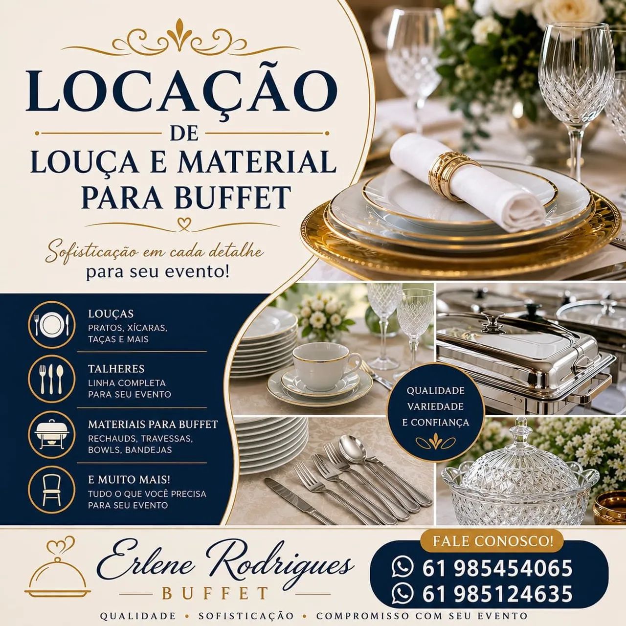 Loção de material pra buffet 