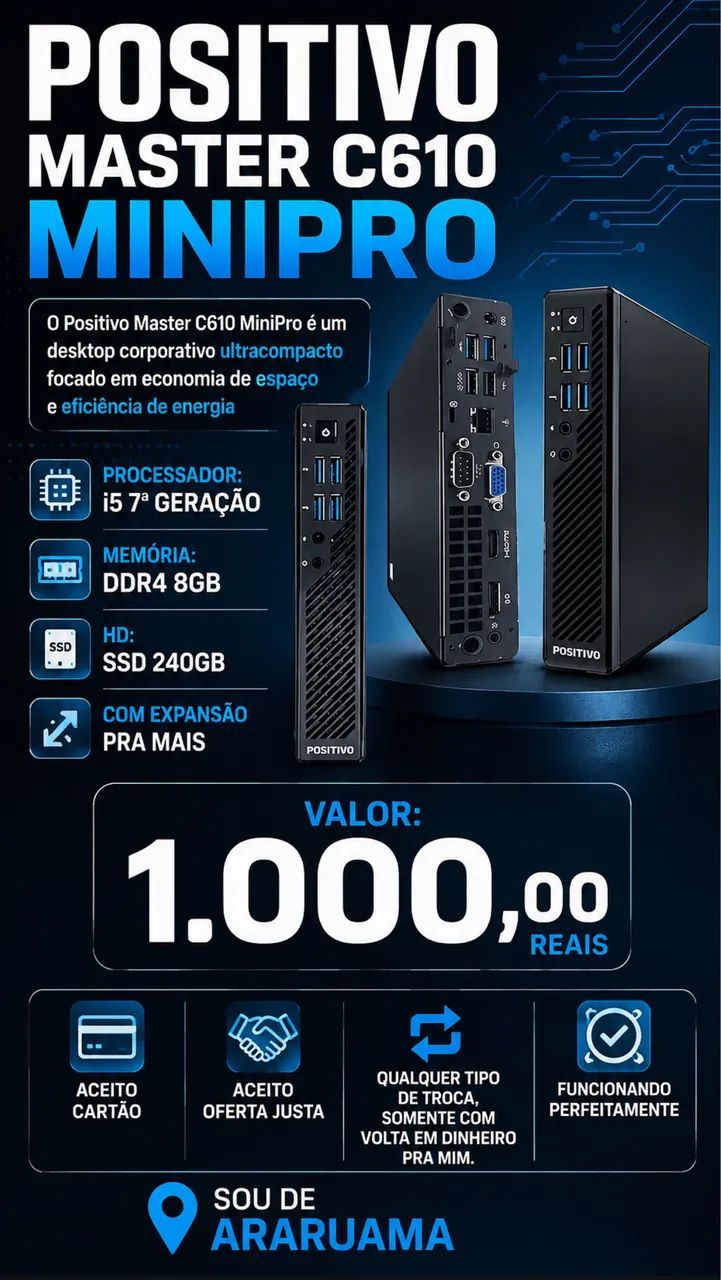 Mini pc positivo master c610 Mini pro