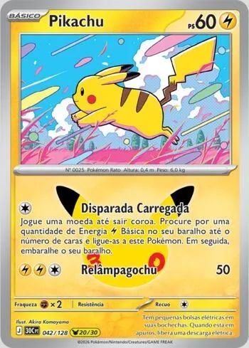 Pikachu 20 e 30 de 30 anos