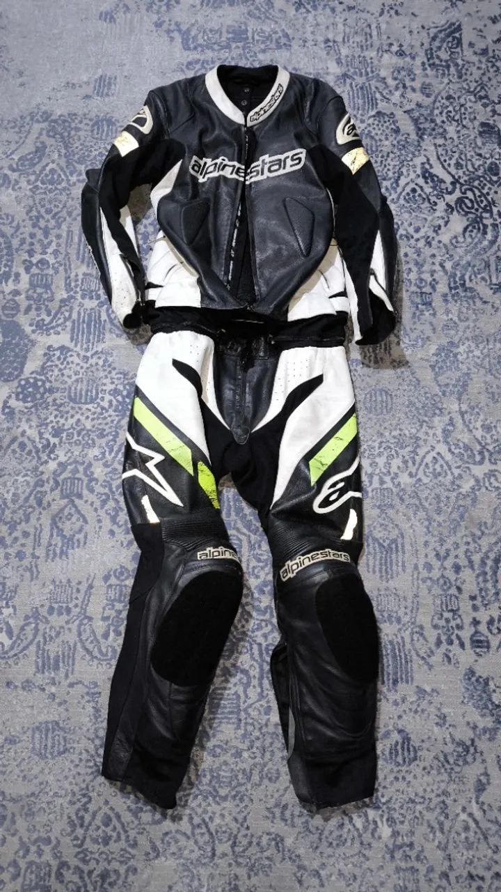 Macacão Alpinestars usado, 2 peças 