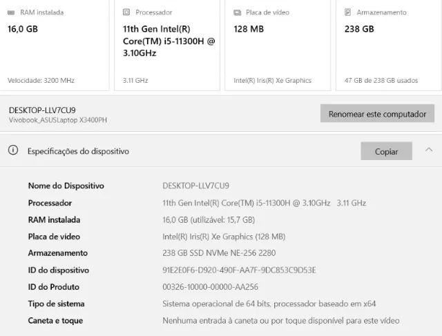 Notebook Asus Vivobook X3400PH. - Foto 3