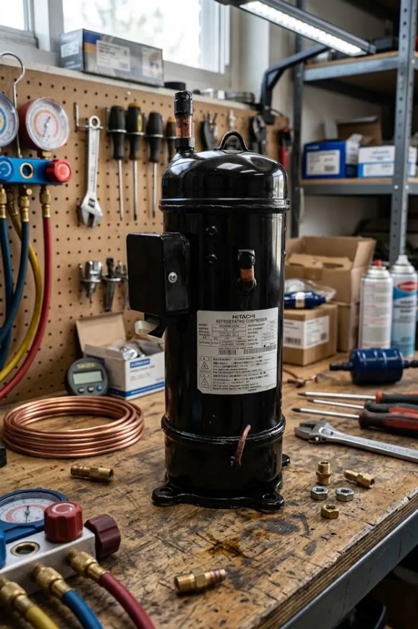 Compressor Hitachi E656DHD-65D2Y 6TR 380V 60Hz R410A Usado