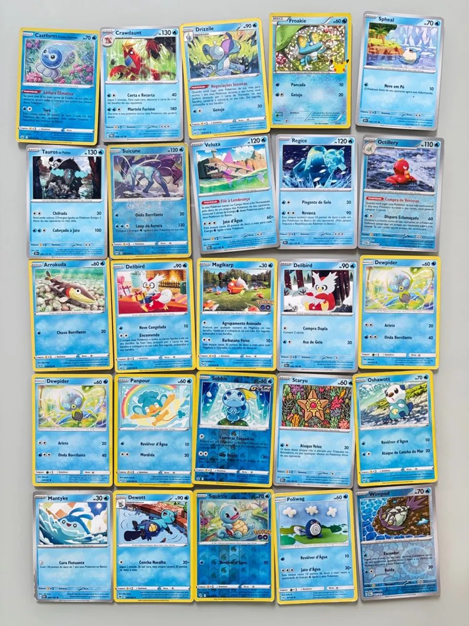 Cartas Pokémon - Comum *TIPO ÁGUA* - Foto 2