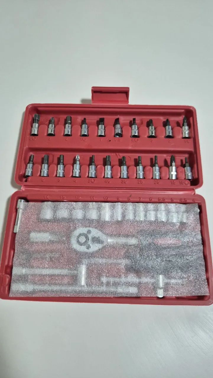 Caixa/Maleta de Ferramentas 46 Peças com Catraca - R$69 - Foto 3