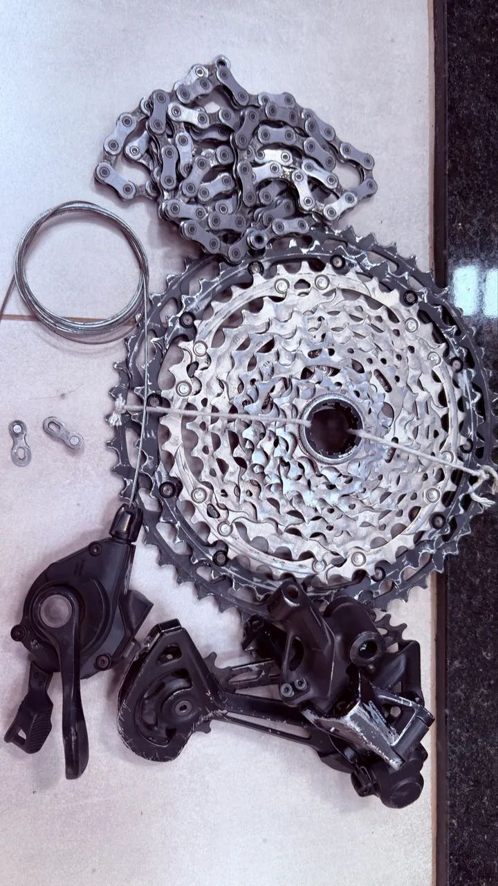 Kit relação shimano Xt  - Foto 3