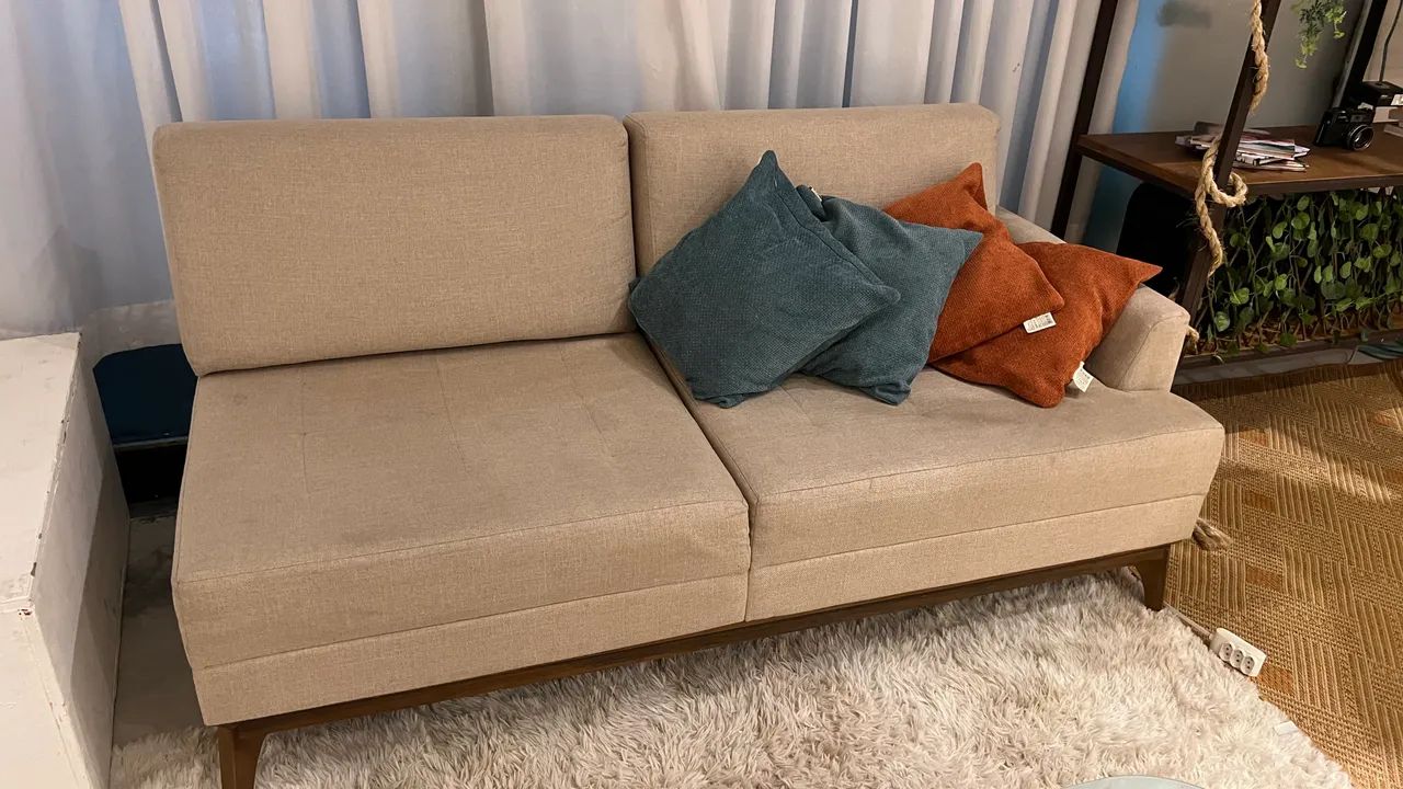 Sofá modular linho bege - Foto 5