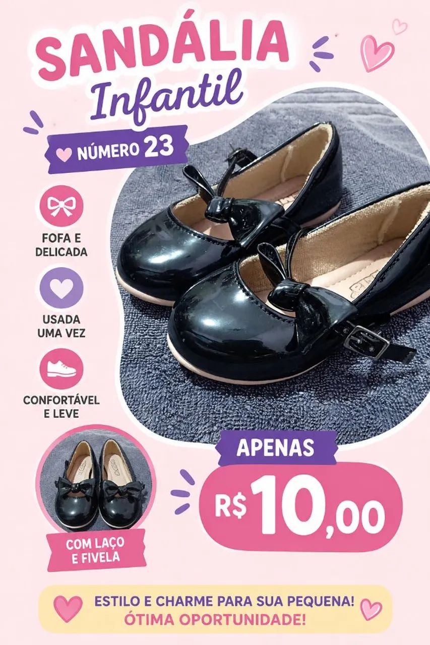 Sandália infantil de menina  - Foto 2