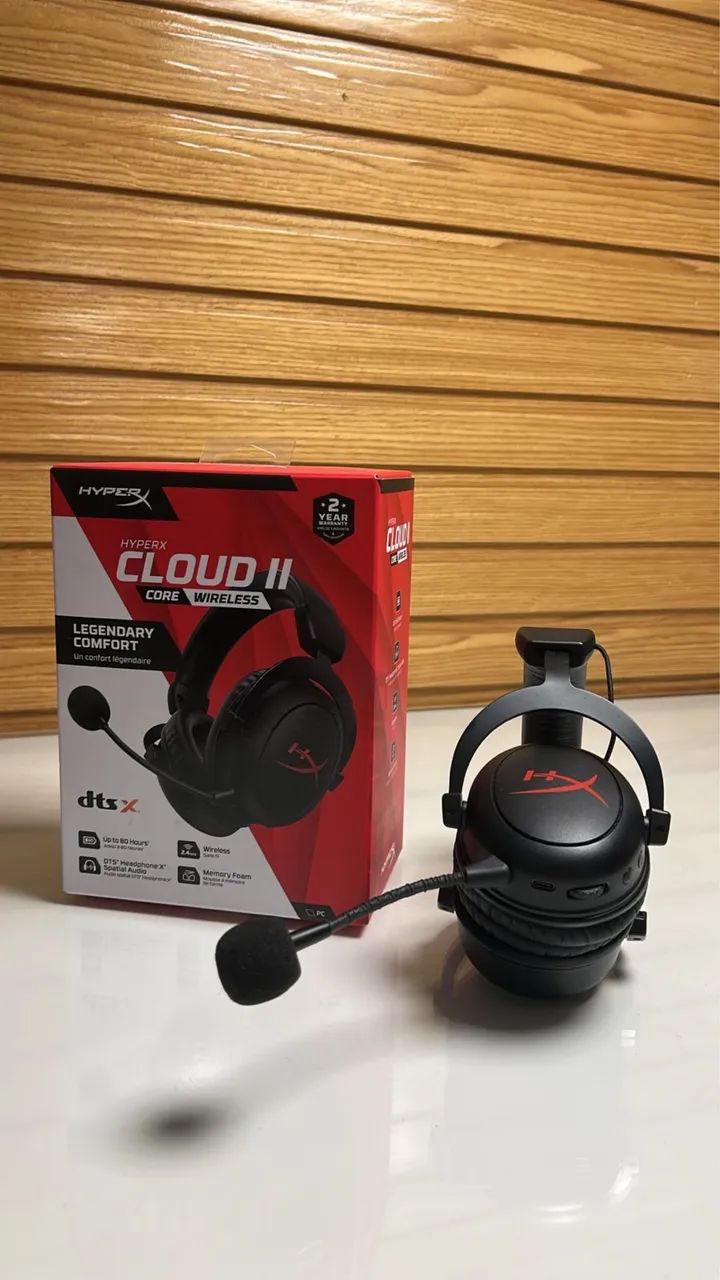HyperX Cloud II Core Wireless - Sem fio - Perfeito estado - Fones