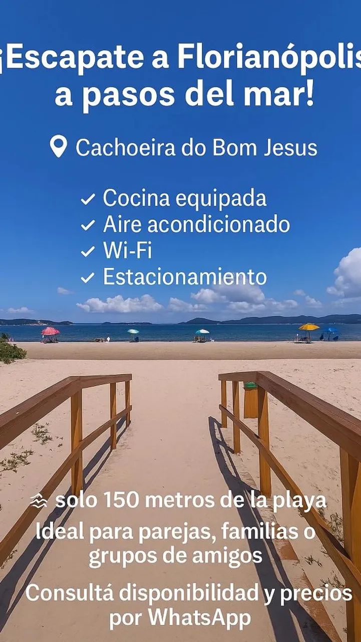 Apartamento 150m da Praia em Cachoeira do Bom Jesus - Diária e Mensal - Foto 11