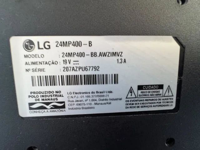 Monitor LG 24" - 75HZ (24MP400-B) Funcionando Perfeitamente - Foto 4