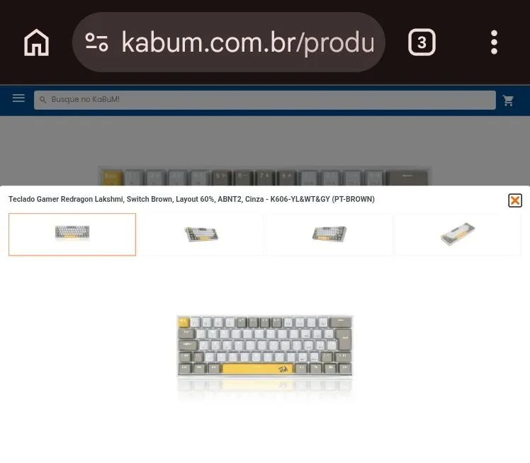 Teclado redragon mecânico switch marrom