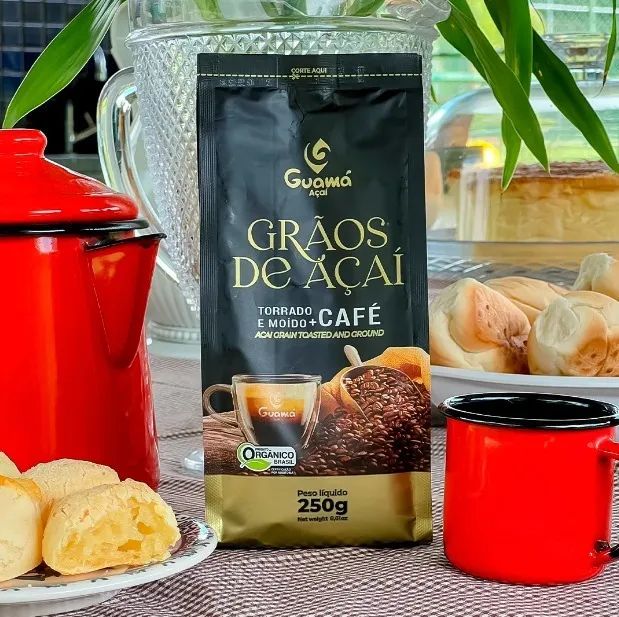Grãos de Açaí Guamá 250g Torrado e Moído + Café Orgânico 100% Natural - Foto 2