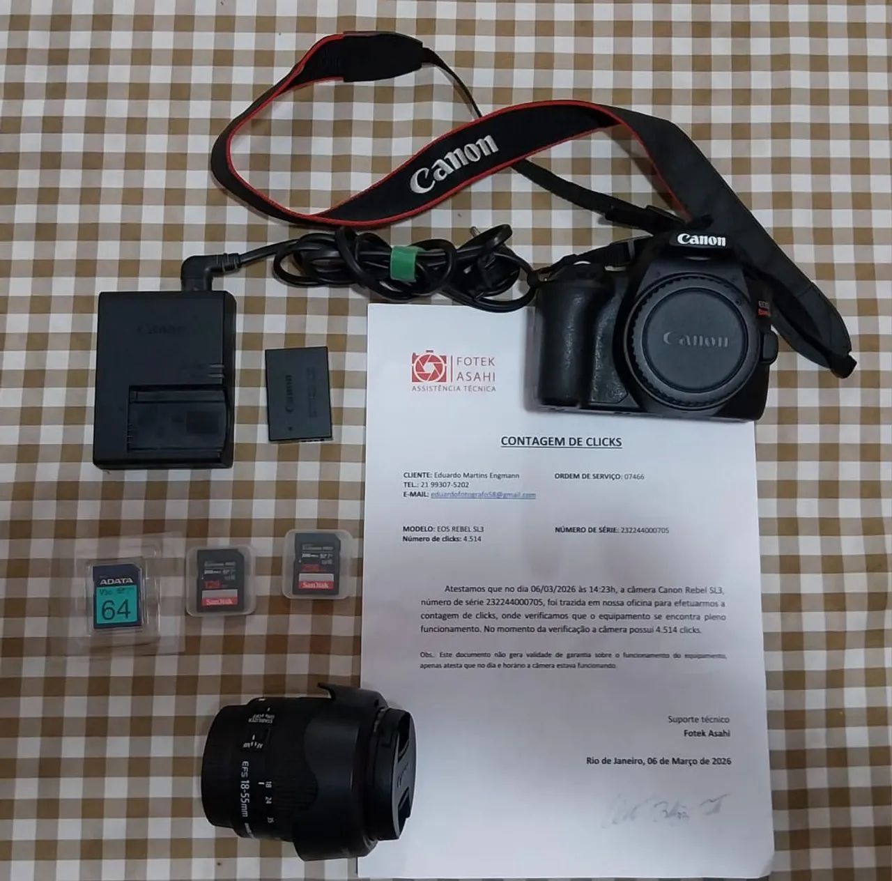 Camera Canon Sl3 com lente 18-55mm kit e acessórios com brindes Ótimo estado conservação  - Foto 4