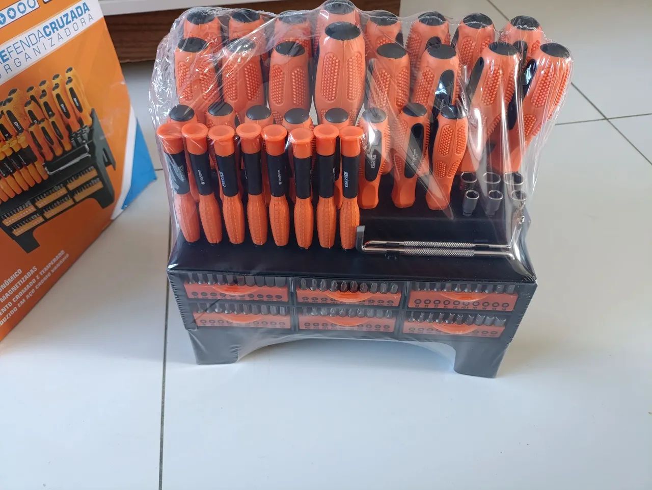 Jogo de chave fenda e Philips com 100 peças Fort G - Foto 5