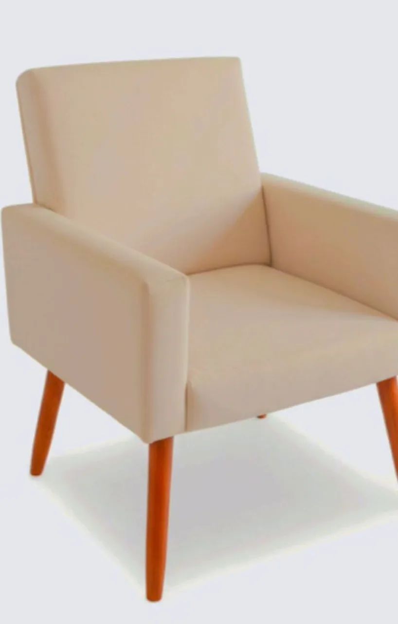 Poltronas acolchoadas com os pés de madeira  - Foto 2