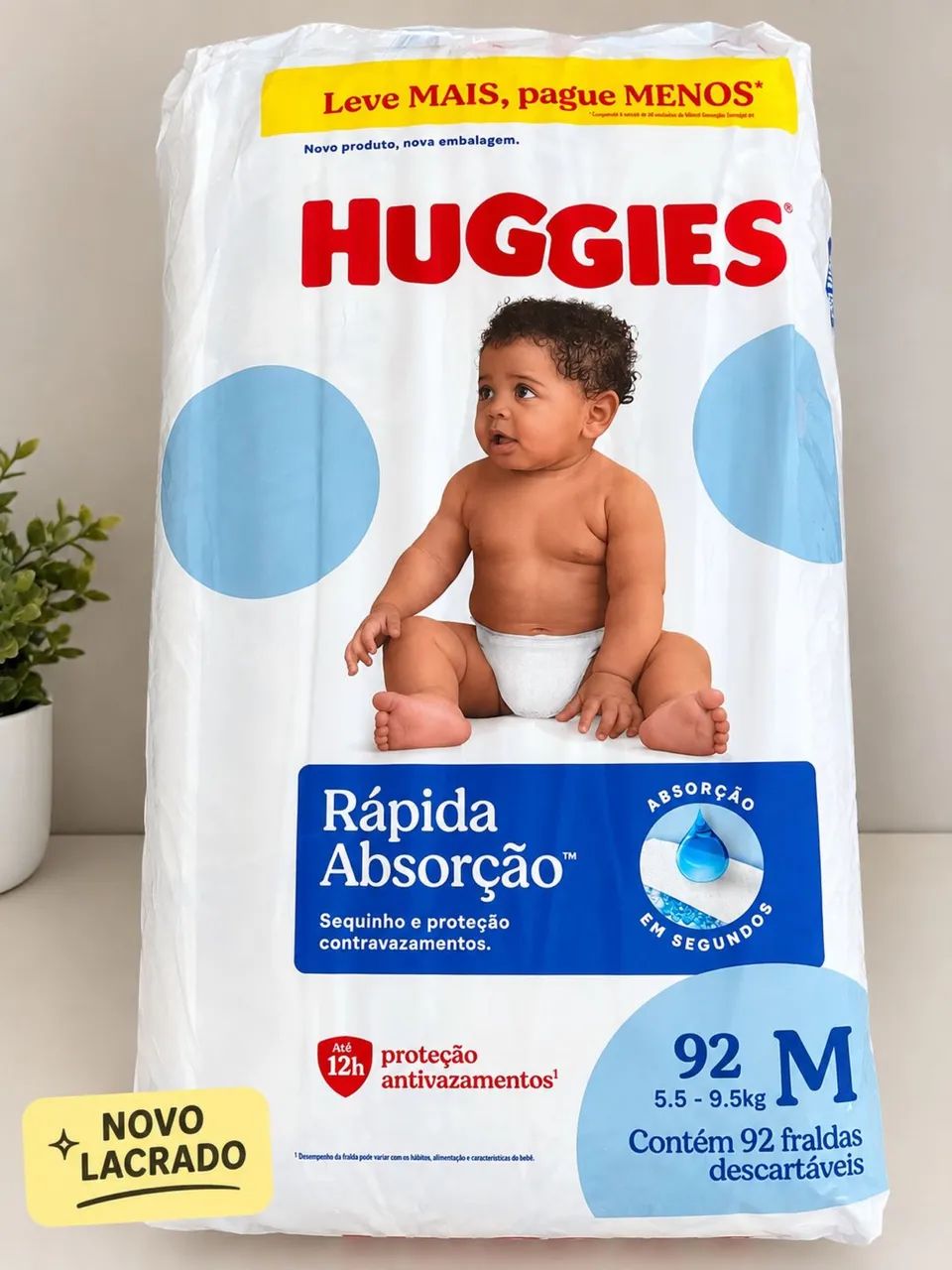 PACOTÃO FRALDA DESCARTÁVEL 92 UND.