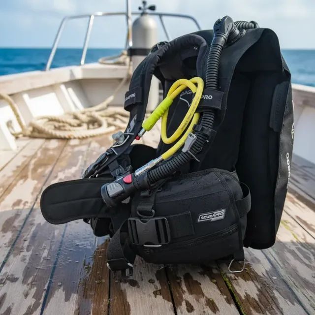 Colete Para Mergulho Knighthawk + Octopus Air2 Scubapro Lg Preto (Usado) - Foto 5