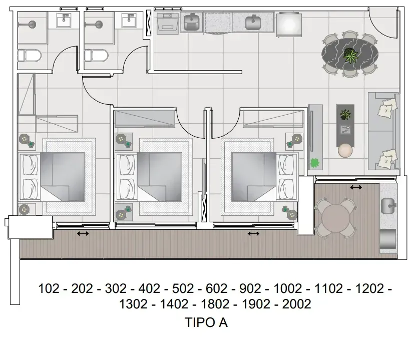 PLANTA 78m²