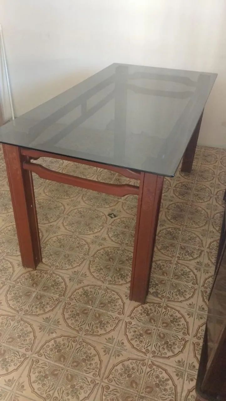 Mesa de vidro com 5 cadeiras - Foto 2