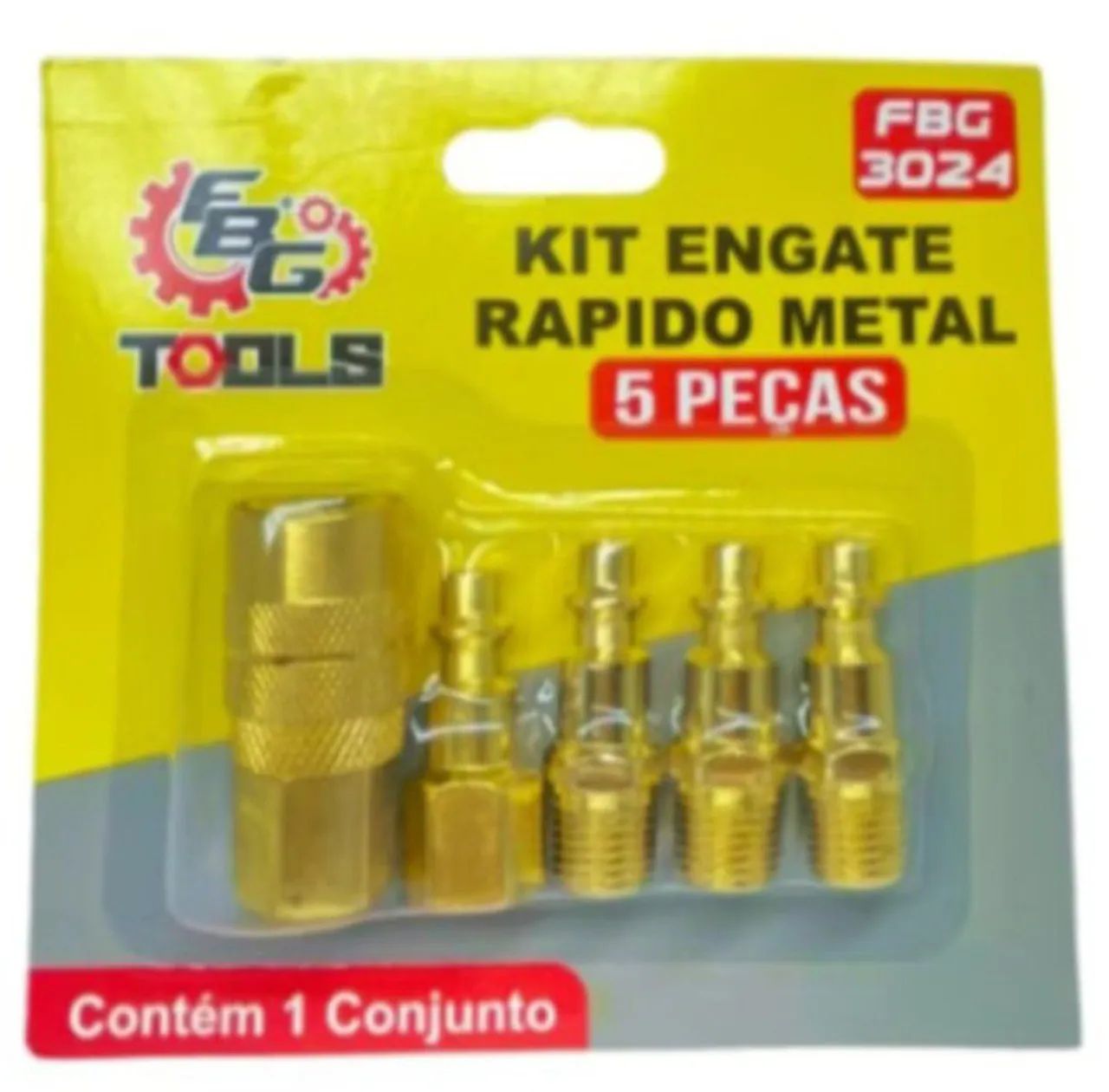 JOGO DE ENGATES RÁPIDOS PARA COMPRESSOR/PISTOLA E FERRAMENTAS PNEUMÁTICO 
