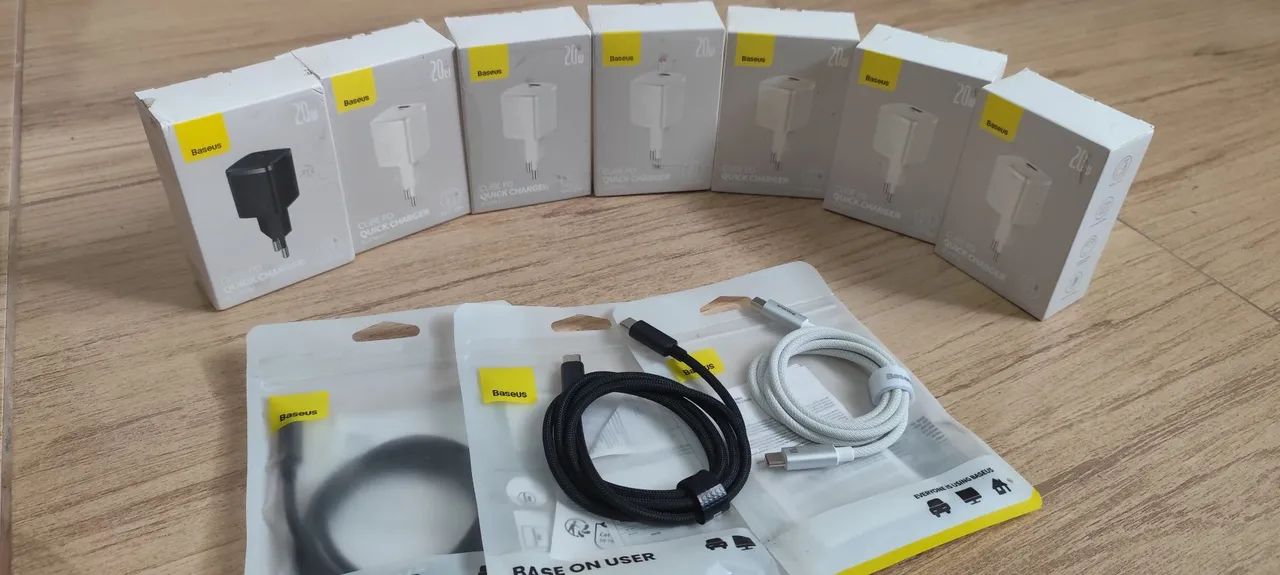 Lote  7 Fonte Baseus 20w Tipo C