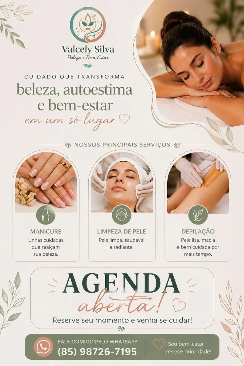 Limpeza de Pele Depilação Manicure e pedicure