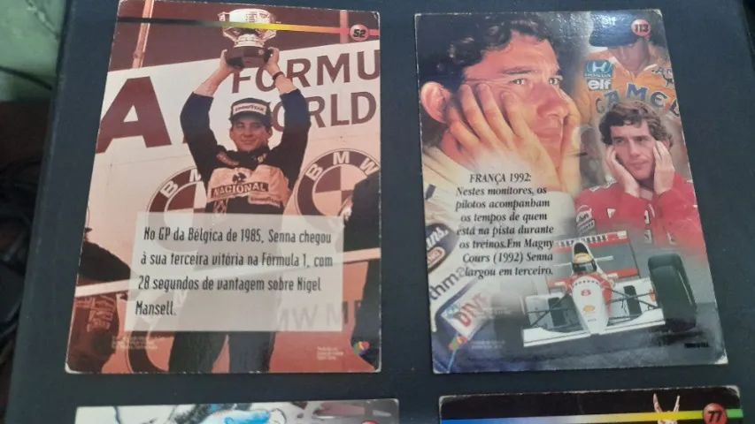 Cards Ayrton Senna Coleção Perfil De Um Herói 52, 77, 86,113