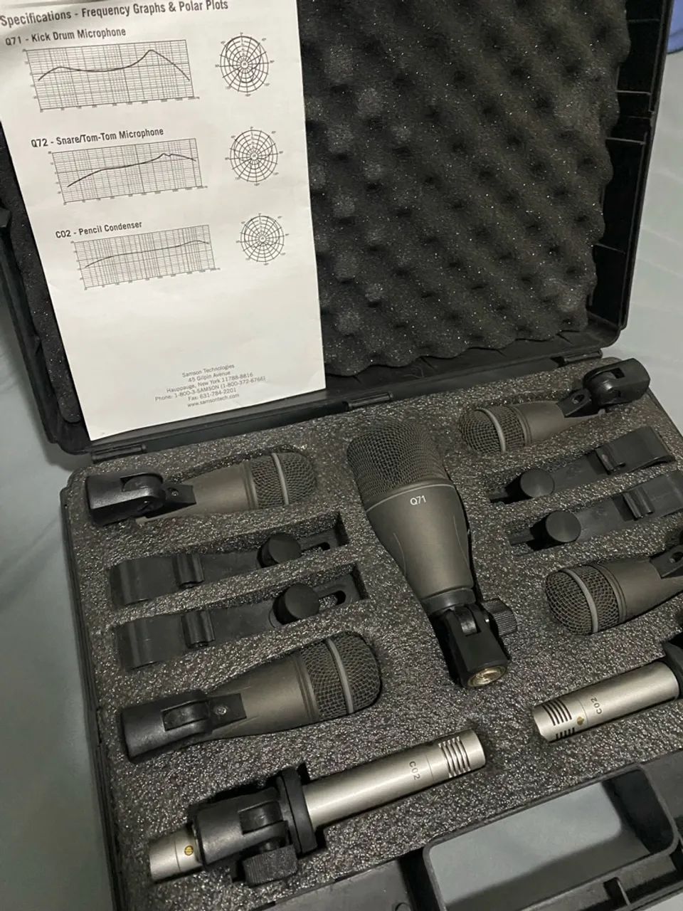 Kit Microfone Samson DK707 para Bateria Acústica (7 peças) - Foto 3