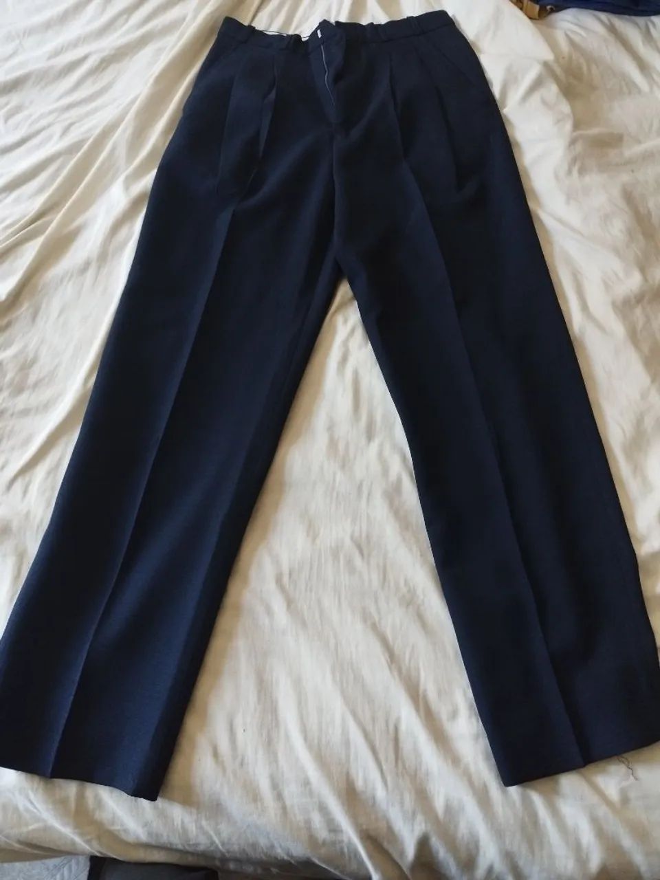 Calça social azul