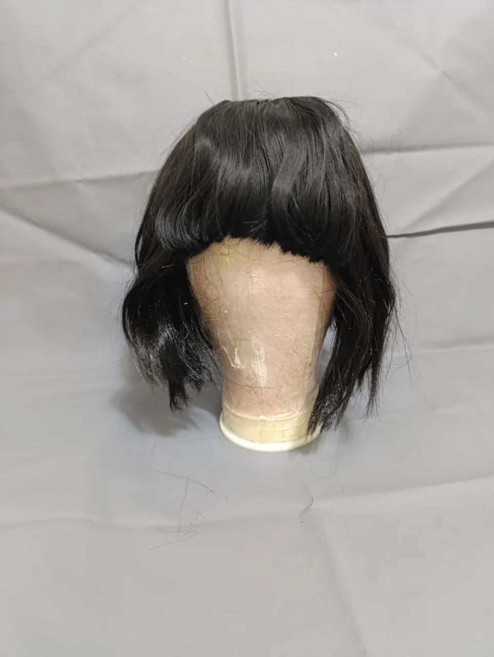 Wig Preta Curta Chanel + Franja Falsa - Foto 3