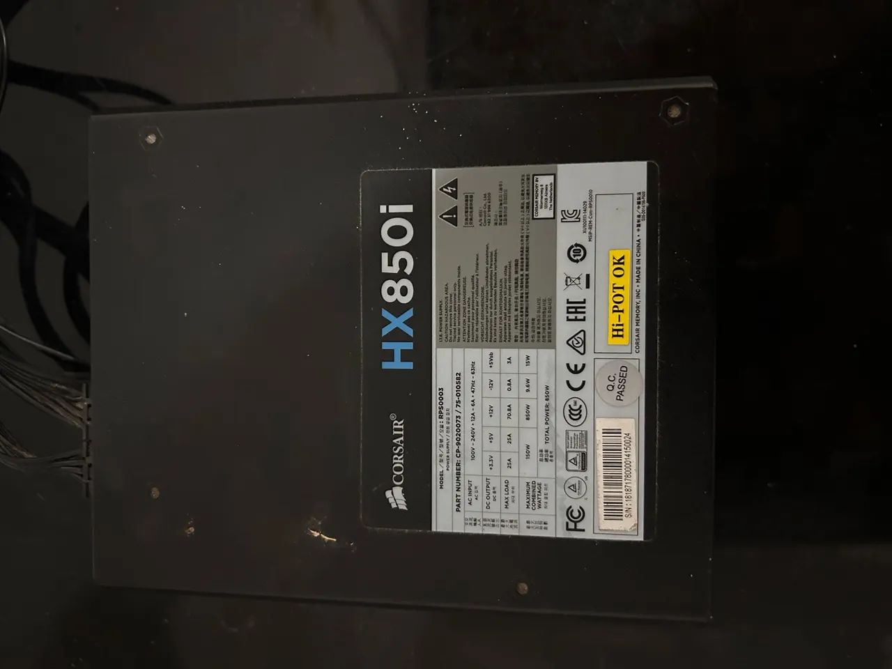 Fonte Corsair Hx850i