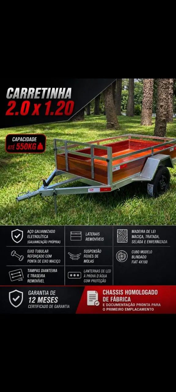 Carretinha reboque nova 