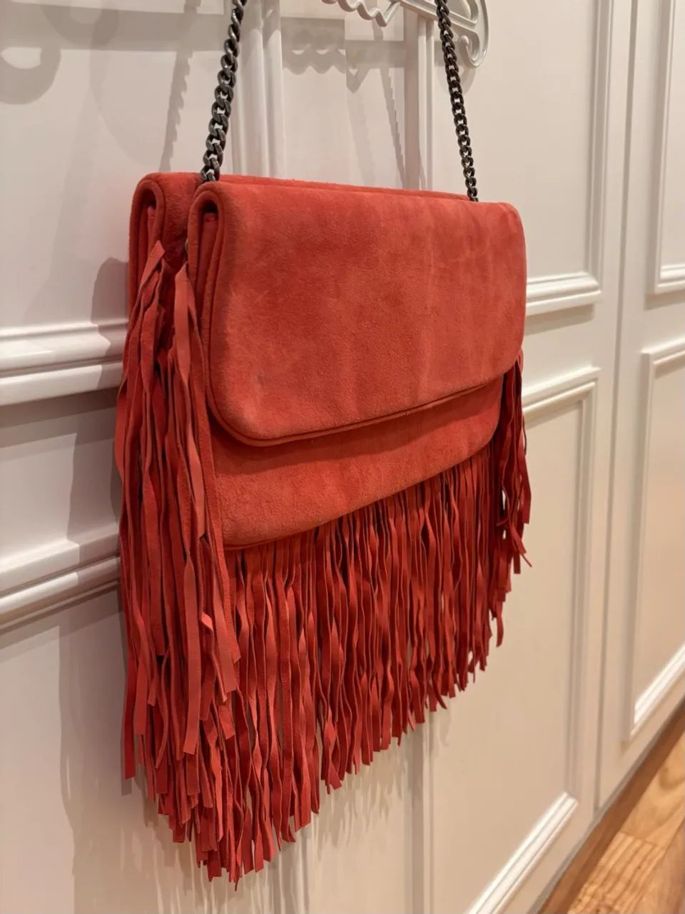 Bolsa Animale - Suede, cor Coral  - Foto 4