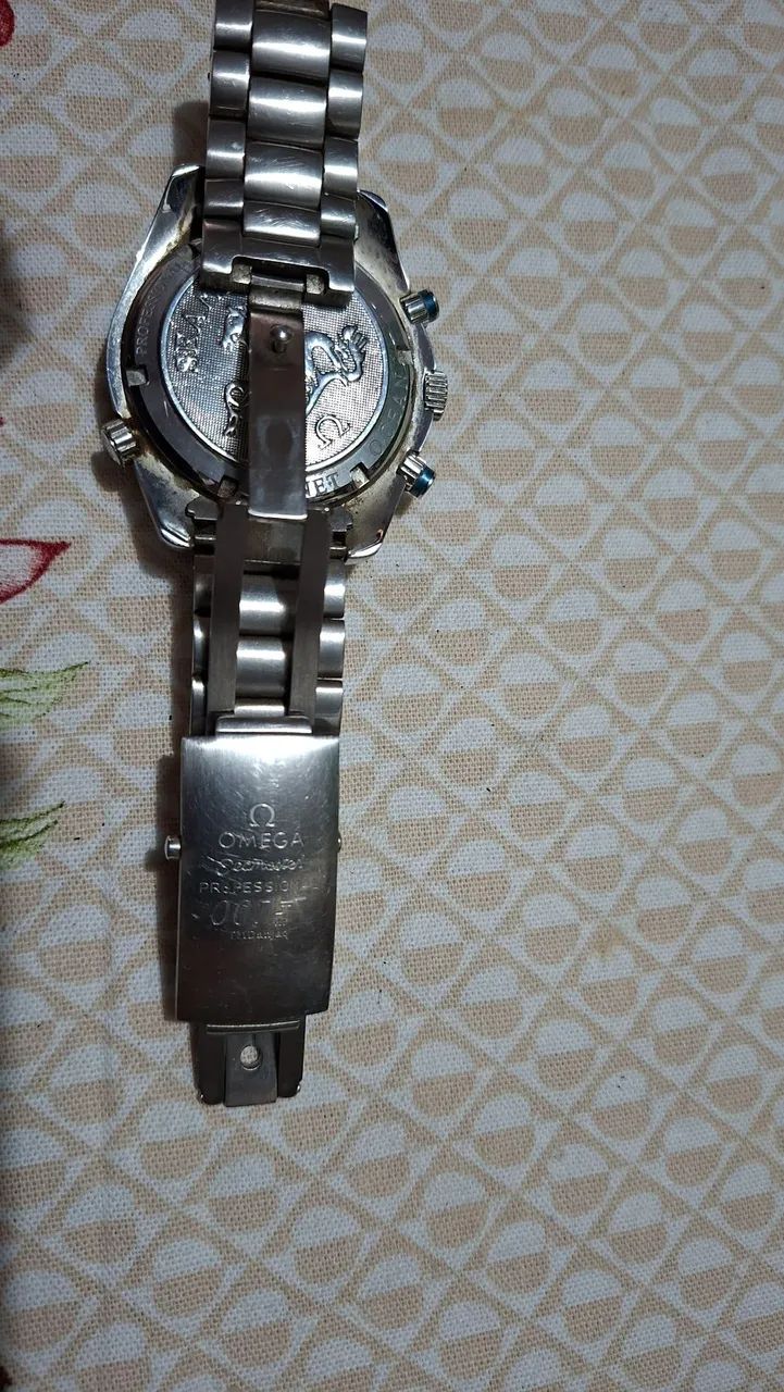 Relógio Ômega mod. 007 fio Azul todo funcional - Foto 4